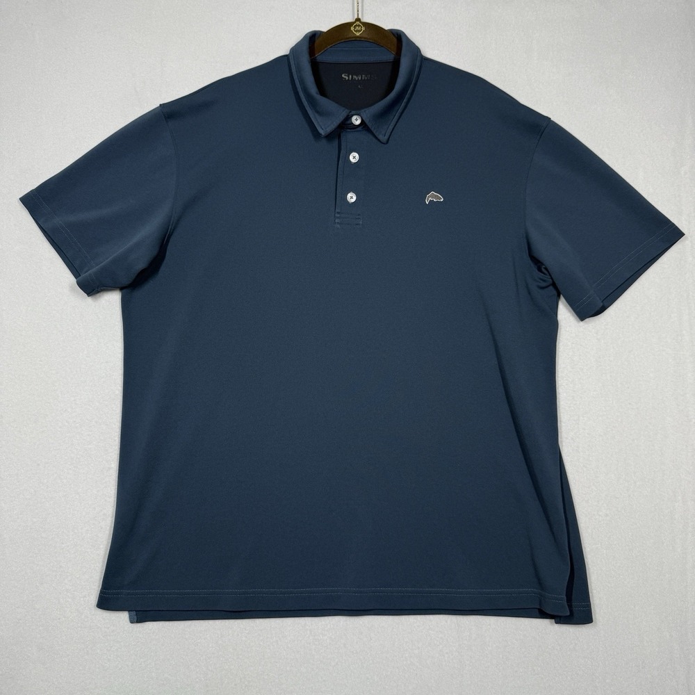 SIMMS Polo Shirt Mens XL Fishing Performance Tarpon Logo Outdoor Short Sleeve‎